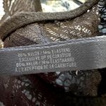 Aerie  Lace Bralette V-Neck Scalloped Hem Strappy Wireless Bra Gray Medium Photo 2