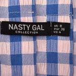 Nasty Gal Blue and Pink Plaid skirt with belt, pleated gingham size 8 Photo 5