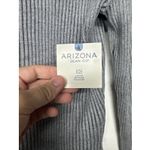 Arizona Jeans Women's Arizona Co. Size XL Gray Ribbed Zip-Up Sweater Photo 3