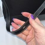 Kate Spade  Made in Italy Vintage Red Square Interior Canvas and Leather Shoulder Photo 9