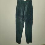 wilson's leather Vintage  Size 2 Dark Green Suede Paperbag Pants High Rise Belted Photo 9