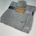 Jack & Missy Classic Luxe Knitwear Pom Beanie Winter Hat & Scarf Gift Set NWT Gray Photo 2