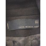 ZARA Black Wool Double Breasted Coat Womens M Gold Button Outdoor Gorpcore Photo 10