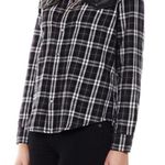 Current/Elliott  Plaid shirt with Leather Photo 2