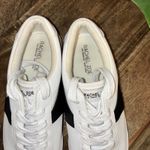 Rachel Zoe Rachel Zoe Genuine Leather Low Top Sneaker White/Black Size 9 Casual Preppy Y2K Photo 8