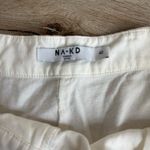 NA-KD ‎ White Linen Blend Bermuda Shorts size 10 Photo 1