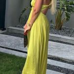 ZARA  maxi long bohemian lime lemon yellow summer wedding vacation casual  Photo 4