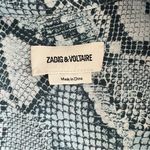 Zadig & Voltaire  Rouigi Silk Blue Snake Print Shirt Dress Photo 7