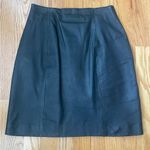 wilson's leather  Vintage 100% Leather Black Vest and Skirt Set Photo 7
