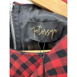 NWT Petersyn Ariana Arona Gingham Ruffle‎ Asymmetrical Dress Red Black XS Photo 4