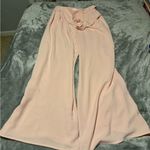 Elegant Pink Wide Leg Pants Size M Photo 1