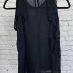 Kate Spade  Ruffle Black Sleeveless Blouse Size 2 Photo 0