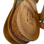 Spring Step EUC  Leather Dialog Sandals Teal Floral Size 8.5 Photo 7