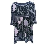 BCBGMAXAZRIA Black & Grey Shift Dress Kimono Oriental Medium Classic Career Fall Photo 2