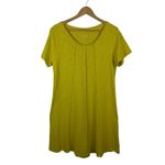 Soft Surroundings  Pintuck A-Line Yellow Dress Medium Cotton Stretch Comfy Lounge Photo 1