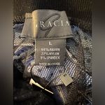 Gracia  Black Sheer Ruffle Sleeve Blouse NWT Photo 3