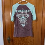 American Fighter  Maroon and Mint Tee Photo 3