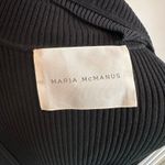 Maria McManus Cutout High Neck Large Black Ribbed Dress Long Sleeve Cocktail Photo 7