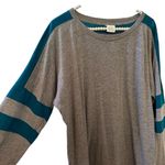 Victoria's Secret PINK | Gray and Teal Long sleeve Shirt Size Medium Photo 1