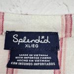 Splendid  Linen White Pink Striped Blouse Women’s XL Beachy Breathable Casual Top Photo 4