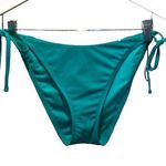 Shade & Shore New  Women’s Green String Tie Bikini Bottoms Size Medium NWOT Photo 0