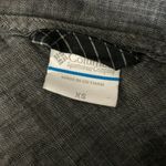 Columbia Shirt Dress Cowl Neck Pockets Mini Chambray Long Sleeve Gray XS Photo 2