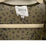 MISA Los Angeles  Olive Dotted Chiffon Tiered Ruffled Feminine Mini Dress Size XS Photo 5