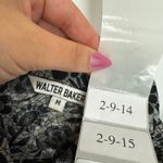 Walter Baker  Shirt Womens Medium Black Floral Button Up Jeny Ruffle Georgette Photo 5