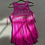 Free People  top lined to waist beaded detail hot pink S Photo 0
