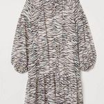 H&M MAMA Zebra Print Chiffon Maternity Dress Size S/M Photo 0
