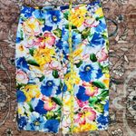 Ralph Lauren Polo  Pencil Skirt Size 8 Floral Watercolours Stretch Cotton See Pic Photo 3