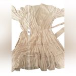 Ulla Johnson Amal Ivory Silky Ruffle Long Sleeve Wrap Top Boho Mini Dress Sz 8 Photo 15