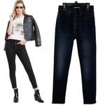 The Kooples Black Denim Button Fly High Rise Lizy Skinny Jeans Size 26 Photo 1