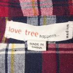 Love Tree RED PLAID BUTTON DOWN LONG SLEEVE WITH POCKETS MEDIUM Photo 2