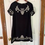 Lulus  Embroidered Dress Short Sleeve Casual Party Black‎ Dress Size S Photo 9