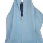 Julia Jordan Twist Halter Midi Cocktail Sheath Dress Sleeveless Blue Size 10 Photo 4