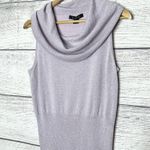 499 South Lavender Purple Shimmer Sleeveless Cowl Neck Blouse Top Size Large Photo 4