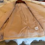 Talbots Grace Fit Double Breasted Blazer Jacket Cotton Silk Khaki Tan size 8 Photo 4