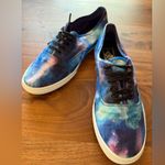 Vans Off The Wall Skate Shoes Lace Up Galaxy Blue Woman’s Size 9 Men’s Size 7.5 Photo 0