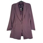 Torrid NWT Drape Front Blazer Dusty Purple Mauve Single Button Plus Size 1X Photo 2
