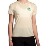 Brooks  Running on Good Luck Distance Short Sleeve Tee - Size M - Off White - NWT Photo 0