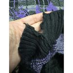 Classic Essentials Black Purple Mock Neck 80s Cosby Sweater Womens Size 10 USA Photo 4