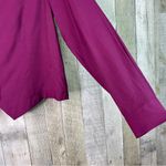 Dress Barn Cranberry Small 100% Rayon Button Front Long Sleeve Button Cuff Shirt Photo 3