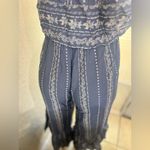 Japna  Wide Leg Romper Floral Wide Leg Strapless Smocked Jumpsuit Women's XS NWT Photo 5