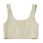 Set Active  Sculptflex Boxy Bra Tank Beige Ribbed Top Size XS Athleisure Stretch Photo 2