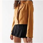 Free People  We The Free Block Party Crop Blazer Amber Large NWT Photo 1