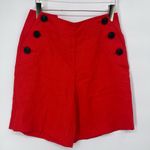 Boden Falmouth Linen Shorts Orange Sunset size 4 NWT‎ Photo 3