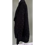 Limited Ronen Chen Organza Cardigan Shawl Woven Long Size M Black Artsy Formal​ Size M Photo 4