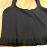 ZARA  Ruffle Black Knit Tank Top L Photo 4