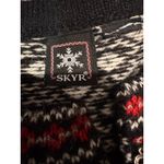Vintage SKYR Norway Wool Cardigan Nordic Pewter Clasp Selbu snowflake medium Red Photo 11
